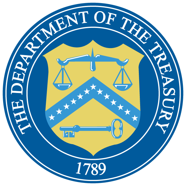 US Department of treasury Logo where we submitted a proposal and hired a candidate/resource for our client who is the US government contractor