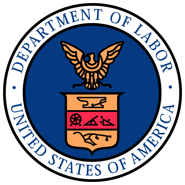 US Dept. of labor Logo where we submitted a proposal and hired a candidate/resource for our client who is the US government contractor
